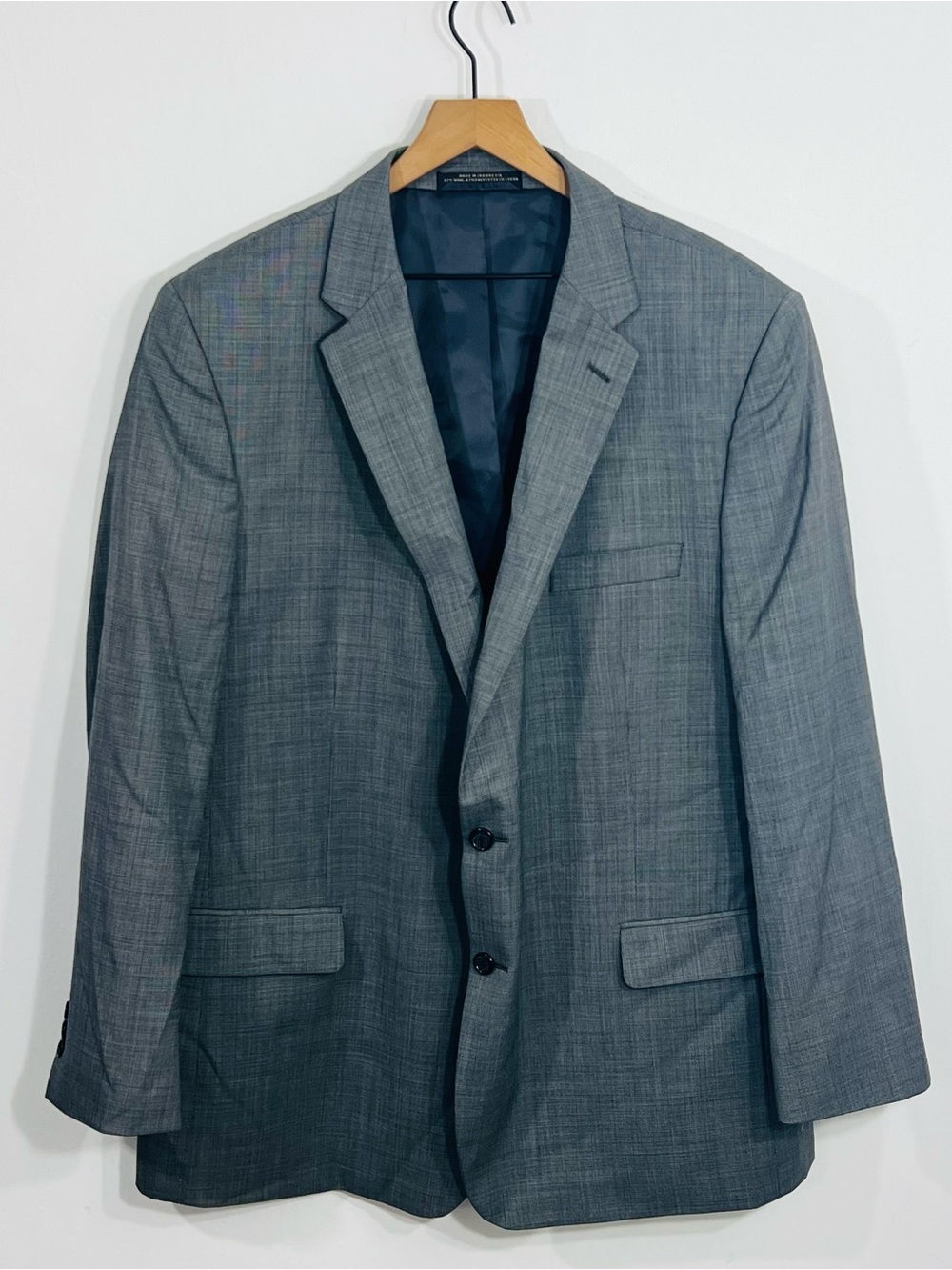 Vintage Petrocelli Men's Wool Stretch Blazer Jacket Gray 54L 56L 3XL 4XL
